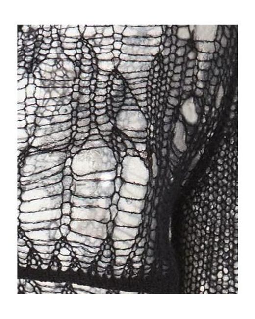 Rick Owens Black Single-Shoulder Short Knitted Top