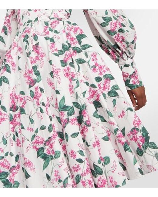 Emilia Wickstead White Yasmina Floral Cotton Minidress