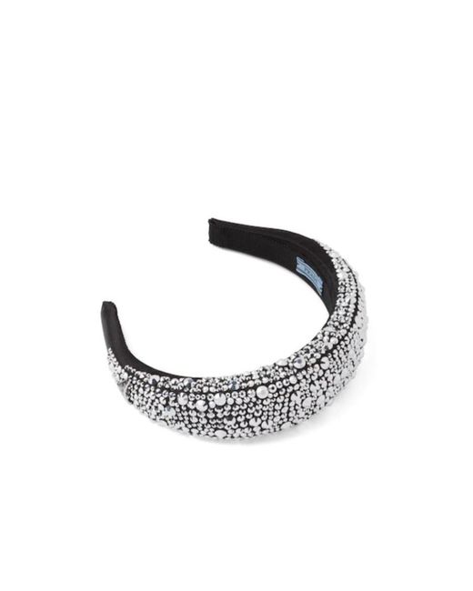 Prada Metallic Satin Headband