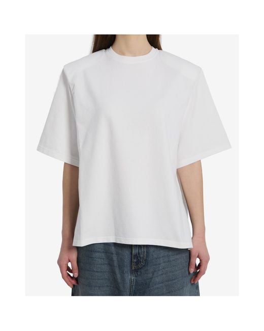 Frankie Shop White Short-Sleeved Crewneck T-Shirt