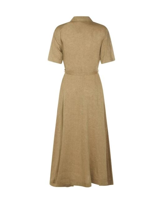 Antonelli Natural Belted Shirt Dress