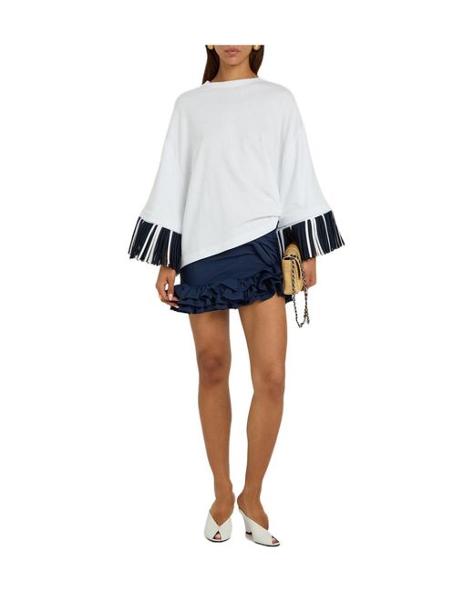 Jacquemus Blue Ruffled Mini Skirt