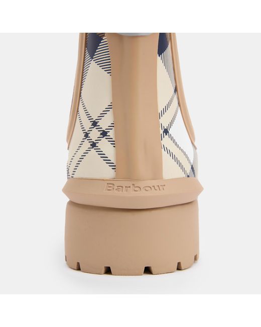 Barbour Natural Logo Plaid Ankle Boots