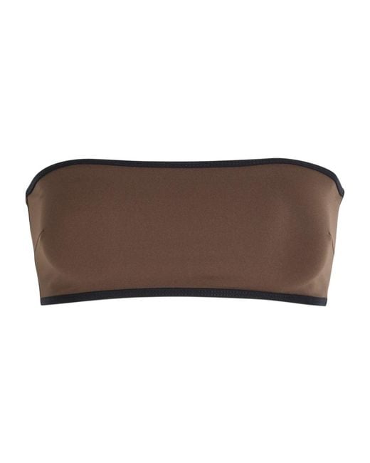 Totême Brown Strapless Bikini Top