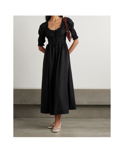 Doen Black Ischia Midi Dress