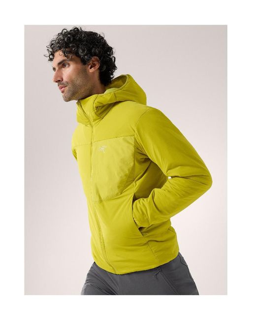 Arc'teryx Yellow Proton Hooded Casual Jacket for men
