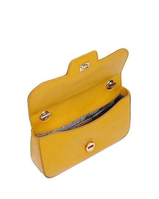 Ferragamo Yellow Logo Shoulder Bag