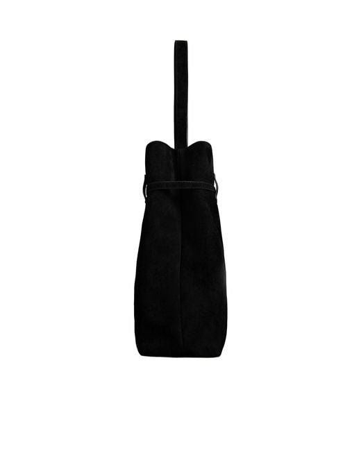 MANU Atelier Black Buckle Detailed Tote Bag