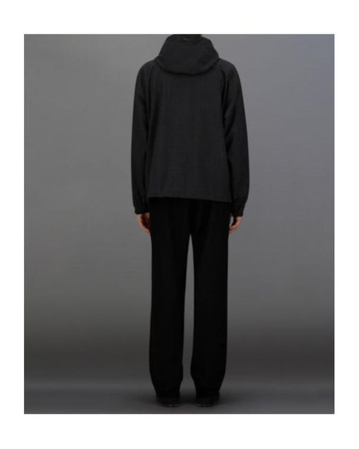 Herno Black Hooded Zip-Front Jacket for men