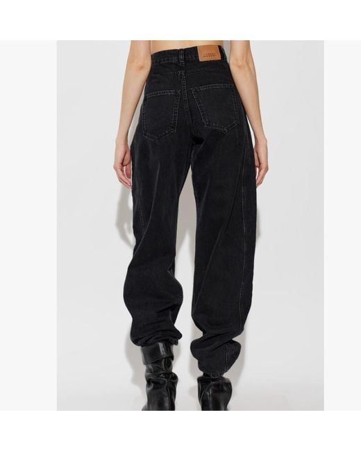 Isabel Marant Black Lisha Tapered Jeans