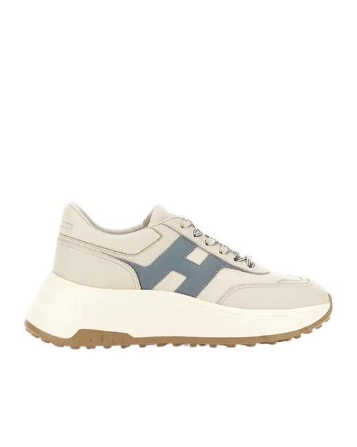 Hogan White Sneaker Hi-Fi Azzurro/Avorio