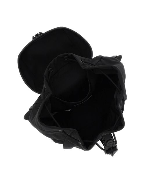 Moncler Black Trick Buckle Strapped Backpack