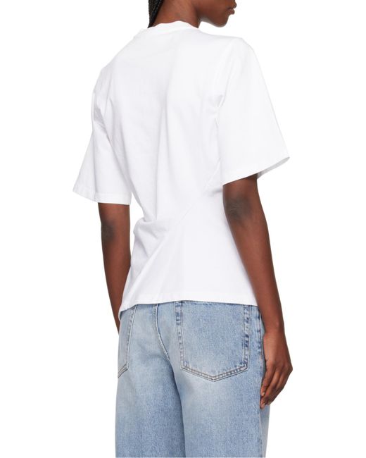 Rohe White Draped Front T-Shirt