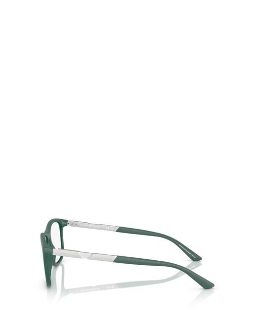 Emporio Armani White Square Frame Glasses for men