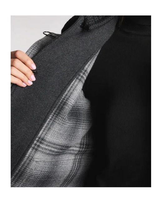 Fay Black Toggle Fastening Coat