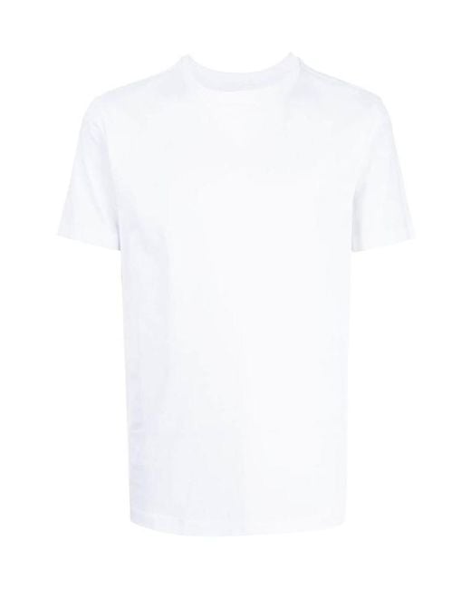 Emporio Armani White Logo Jacquard Crewneck T-Shirt for men
