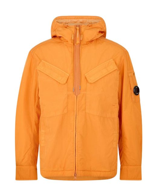 C P Company Orange Padded Bomber Jacket for men