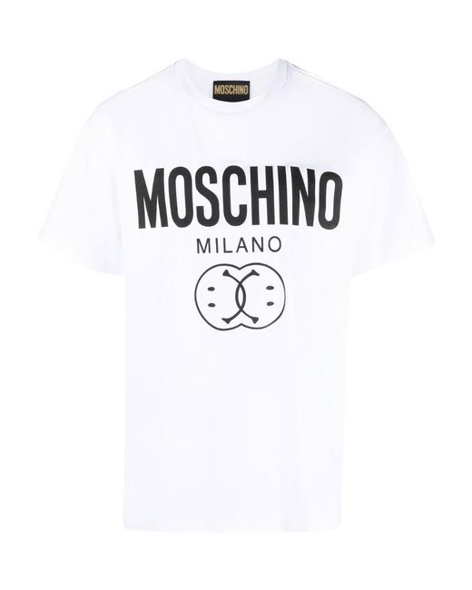 Moschino White Logo Short-Sleeved T-Shirt for men