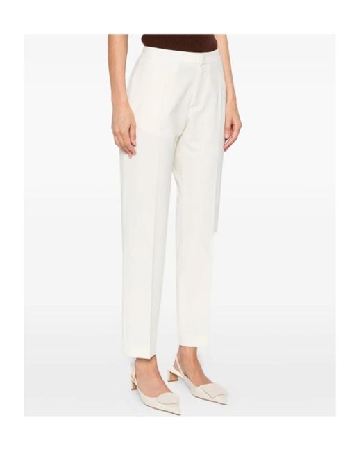 Fabiana Filippi White Straight-Leg Trousers