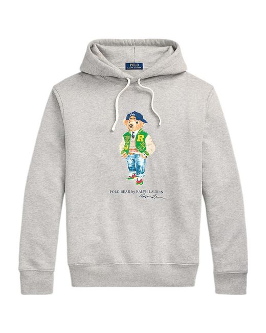 Polo Ralph Lauren Gray Polo Bear Fleece Hoodie for men