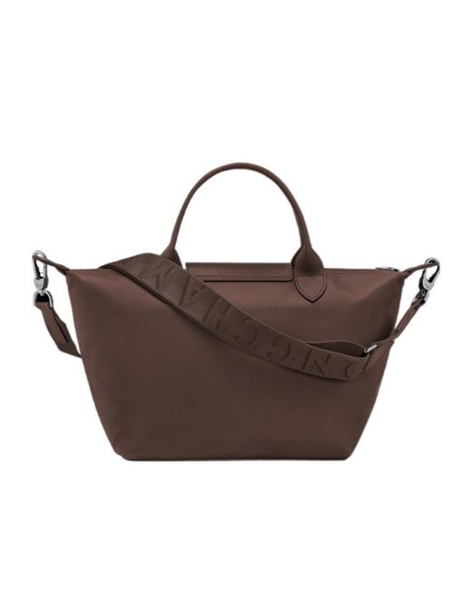 Longchamp Brown Le Pliage Xtra Small Top Handle Bag