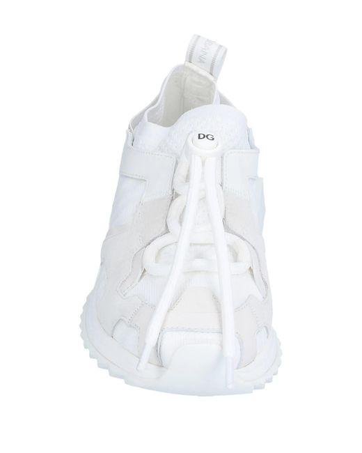 Dolce & Gabbana White Solid Color Sneakers