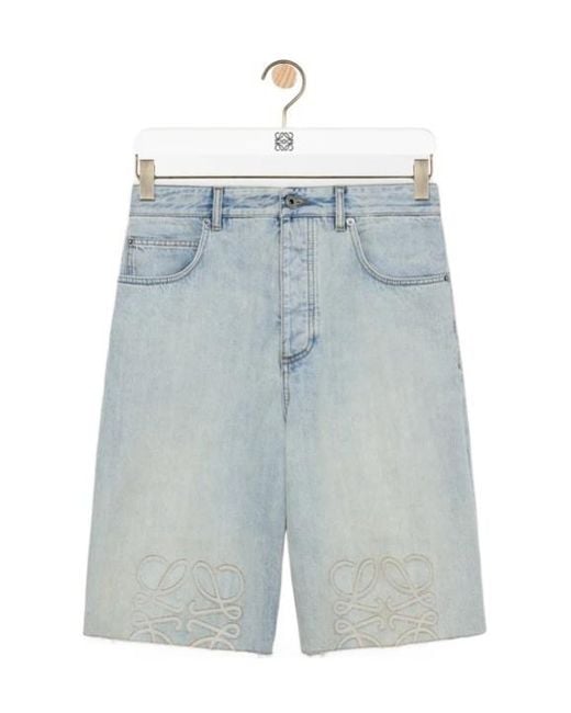 Loewe Blue Denim Shorts for men