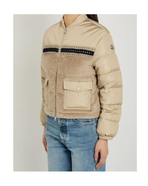 Moncler Natural Achillee Padded Panelled Nylon Jacket