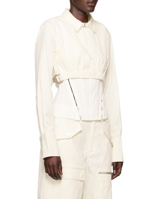 Dion Lee White Lapel Shirt