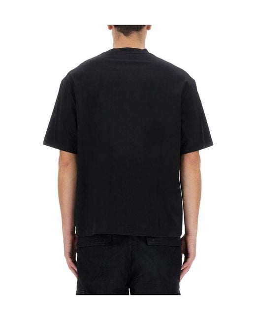 Neil Barrett Black Logo Patch Crewneck T-Shirt for men