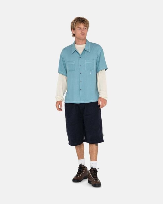 Stussy Blue Stüssy Elasticated Waistband Shorts for men