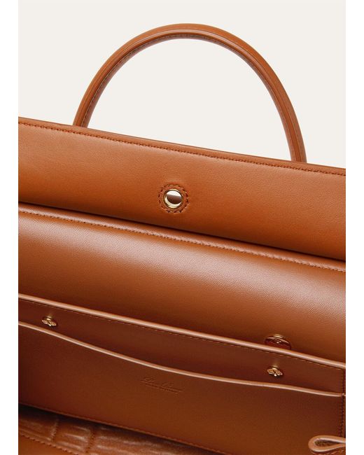 Loro Piana Brown Loom Bag L25