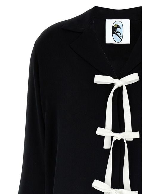 Sleeper Black The Bow Pyjama Set