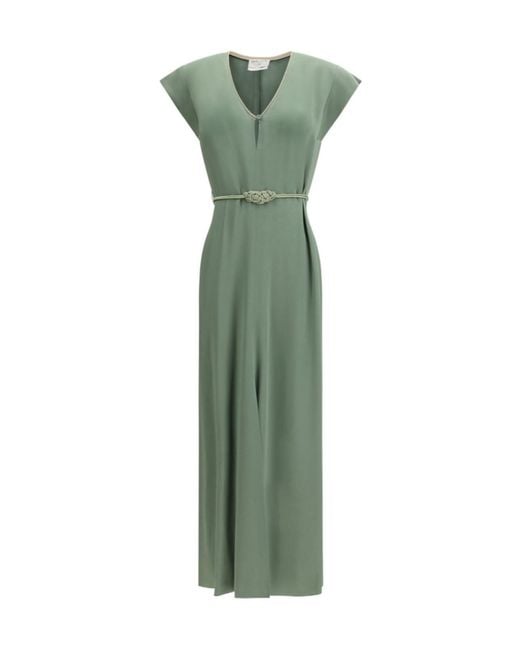 Forte_forte Green Rope Belt Kaftan Dress