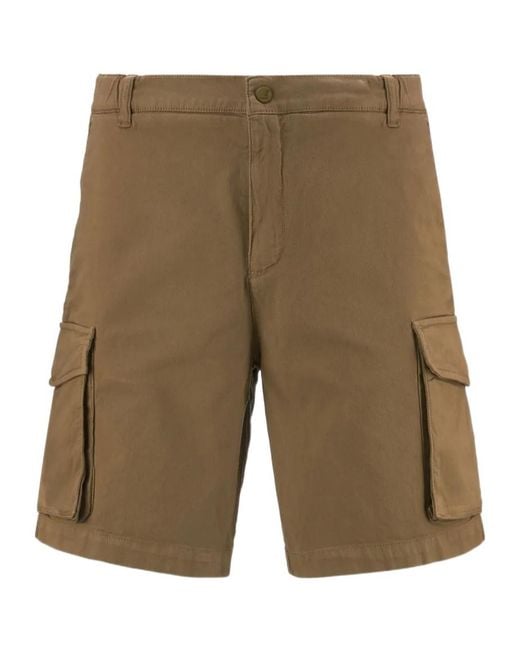 K-Way Green Cargo Pocket Shorts for men
