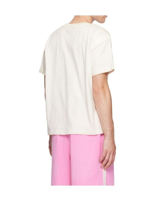 424 White Crew Neck T-Shirt for men