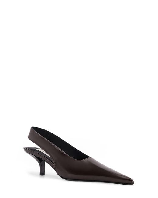 Totême Brown Totême Pointed Slingback Heeled Pumps