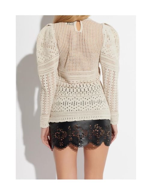 Isabel Marant Natural Dahara Openwork Jumper