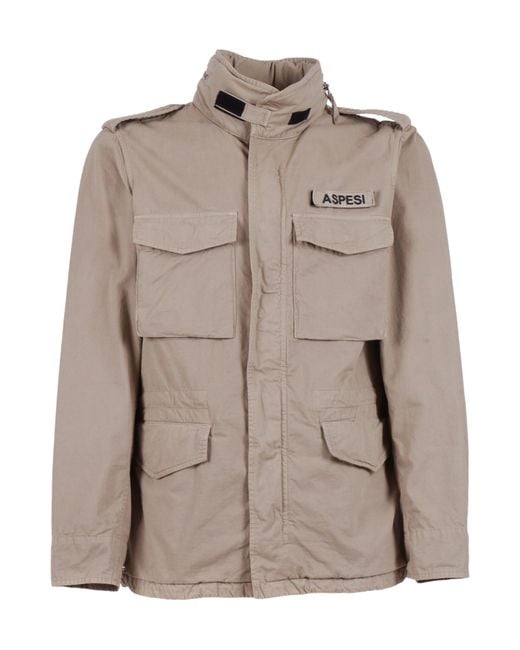 Aspesi Brown Workwear Pocket Casual Jacket for men