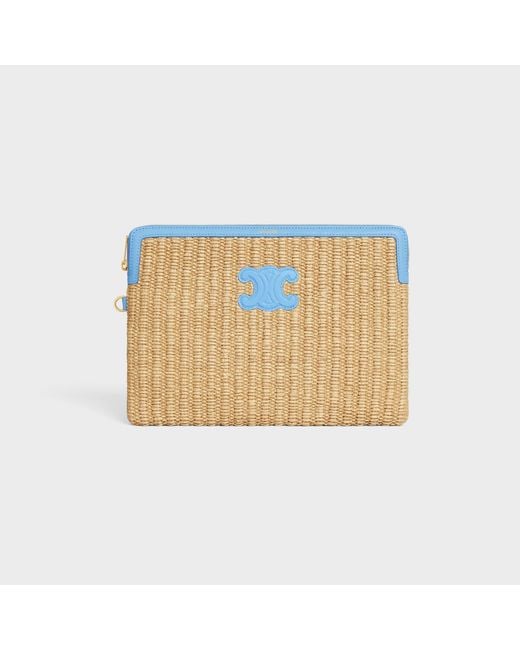 Céline Blue Small Pouch With Strap