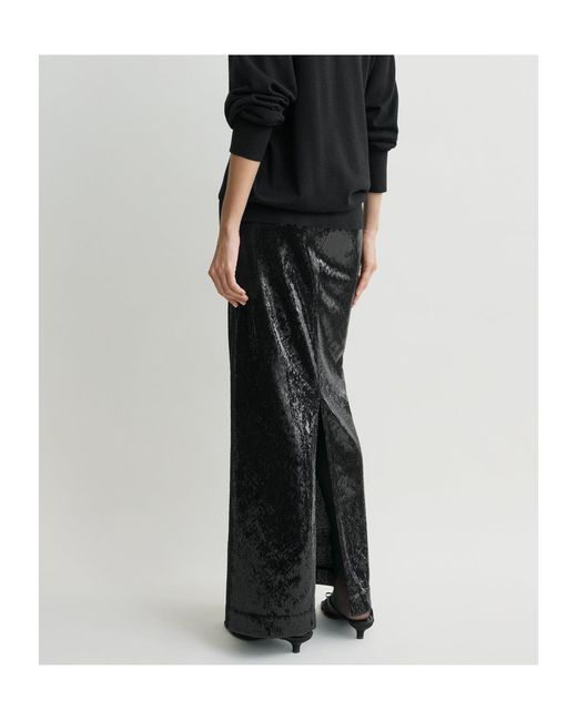 Totême  Black Slit Floor Skirt