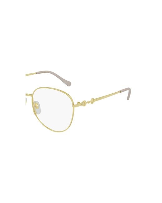Gucci White Eyewear Round Frame Glasses