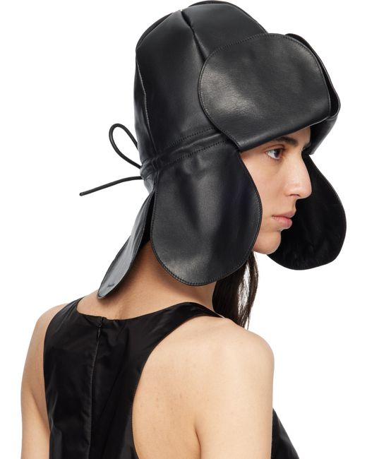 Simone Rocha Black Petal-Shaped Fisherman's Hat