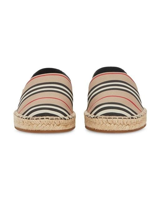 Burberry Brown Icon Stripe Espadrilles for men