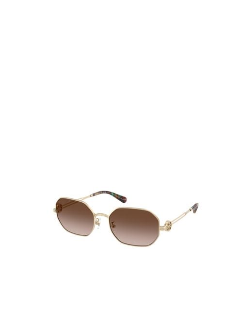 Tory Burch Multicolor Miller Oval-Frame Logo Sunglasses