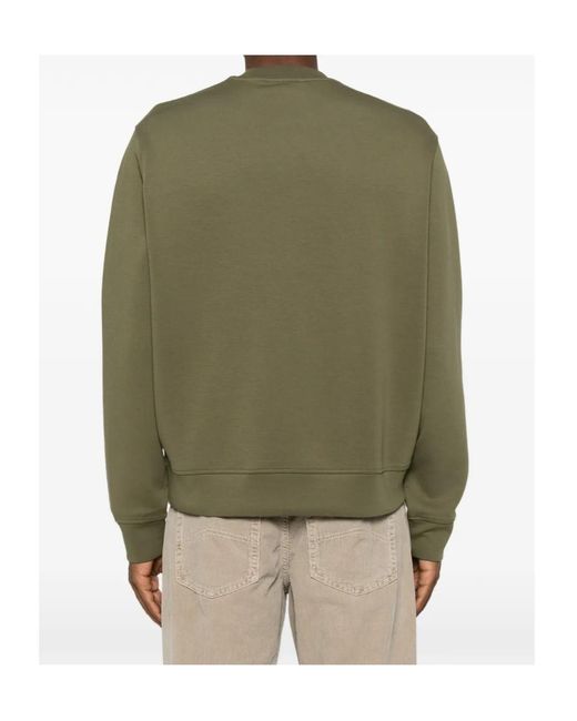 Emporio Armani Green Logo-Print Crew-Neck Sweatshirt for men