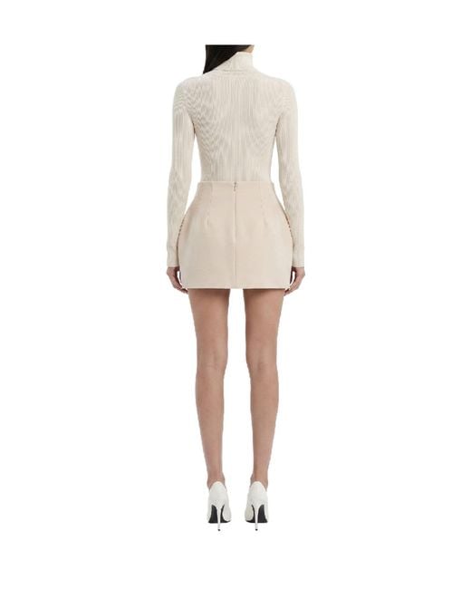 Wardrobe NYC Natural A-Line Mini Skirt