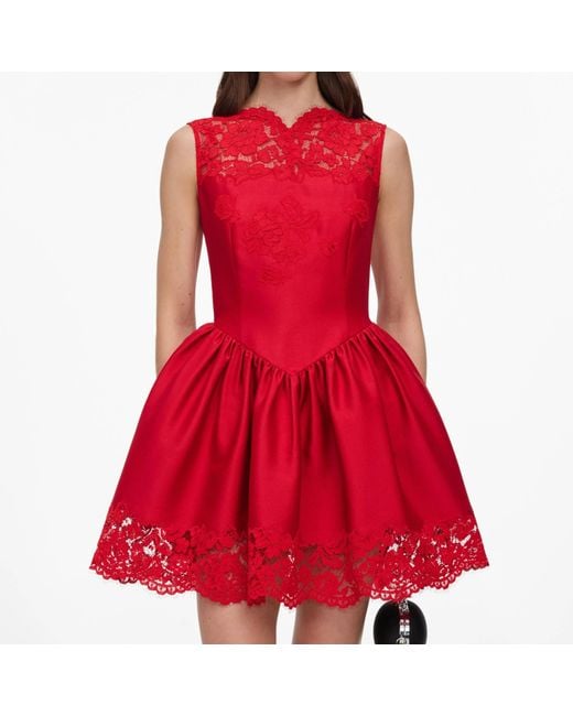 Self-Portrait Red Sleeveless Dress