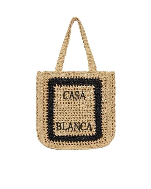 Casablanca Metallic Logo Detailed Top Handle Bag for men