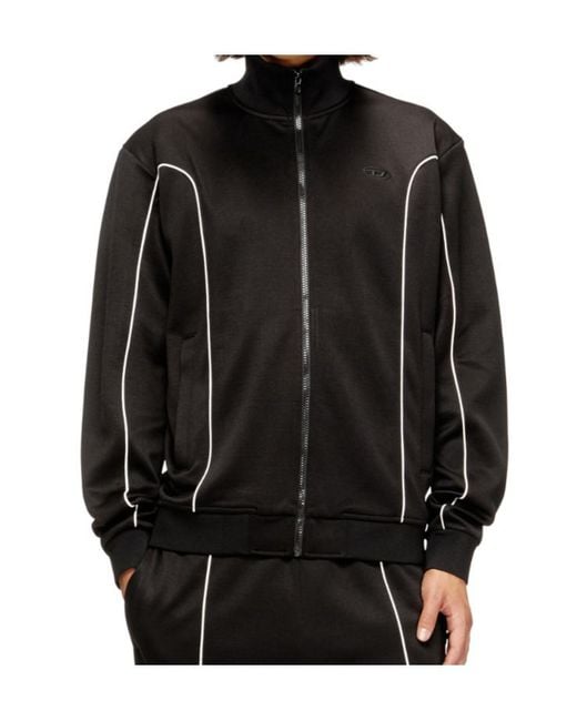 DIESEL Black Locking Do Track Sweatshirt for men
